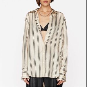 Frame oversized silk shirt